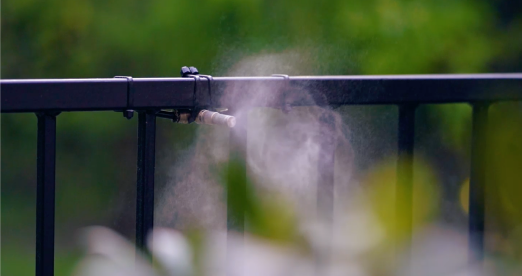 Home mosquito misting system ensuring a mosquito-free yard
